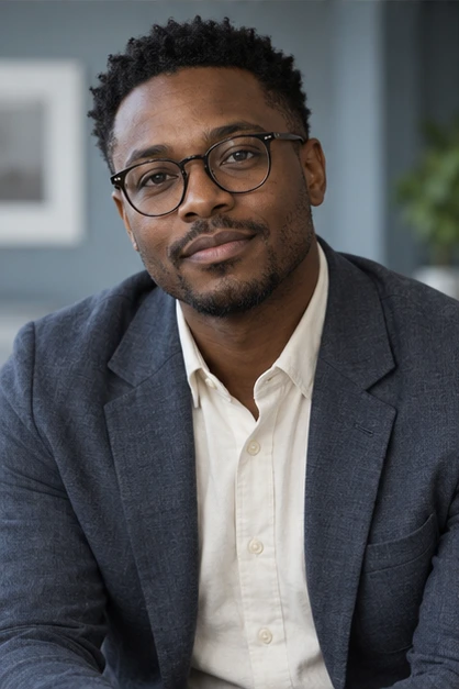 Fictional AI Modern professional style example
